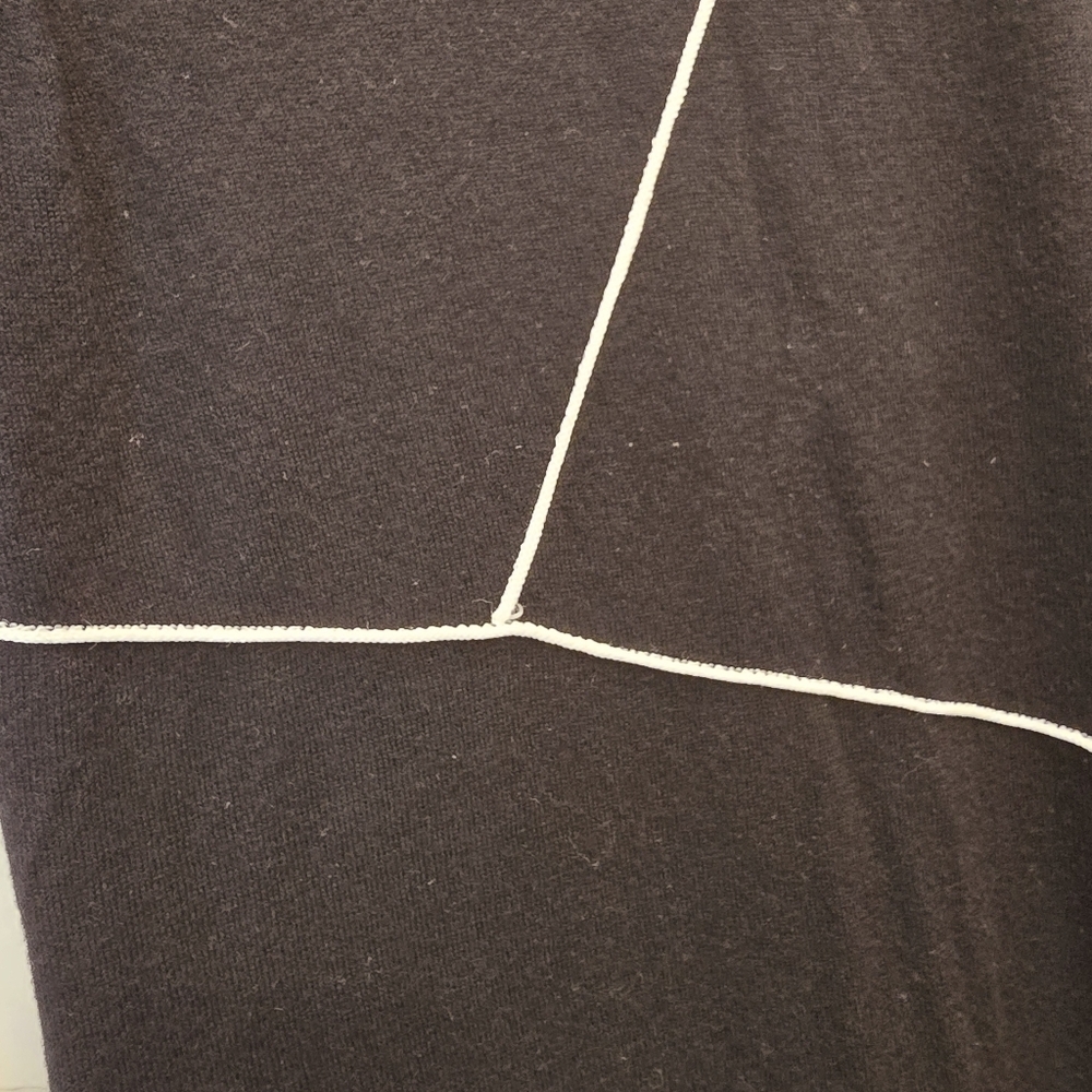 {S} WORTH New York Contrast Lines Wool Dress - Picture 9 of 10